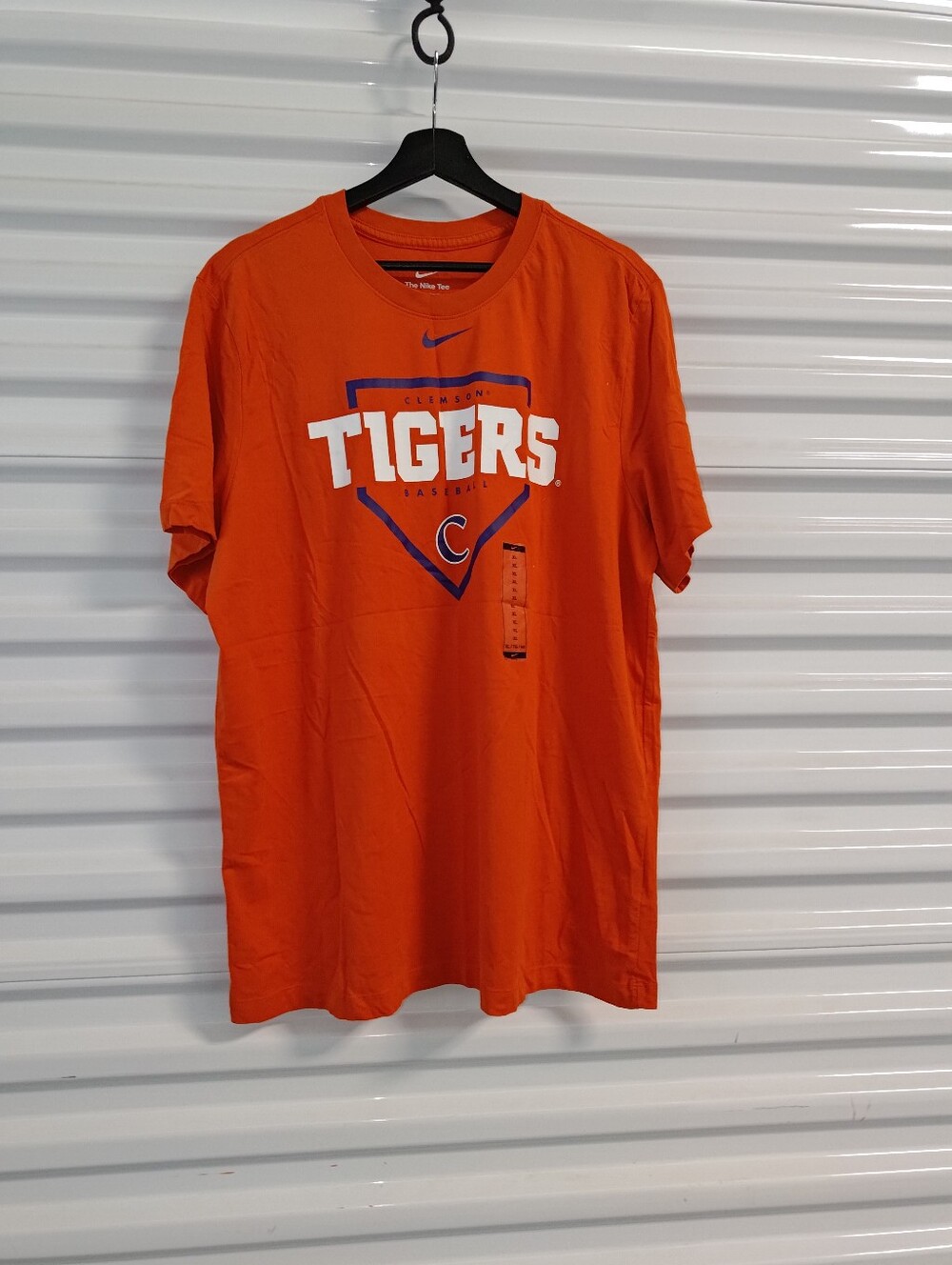 Nike Clemson Tigers Orange Graphics Crewneck Short Sleeve T-shirt XL New